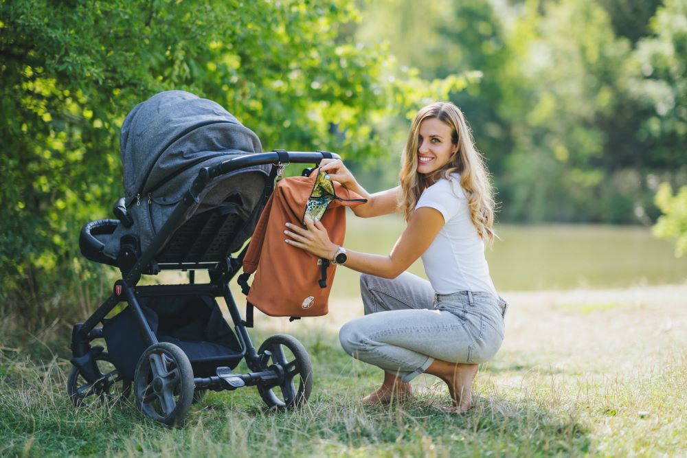 Monkey Mum® Zaino integrato in twill per il marsupio Carrie - Sabbia del deserto