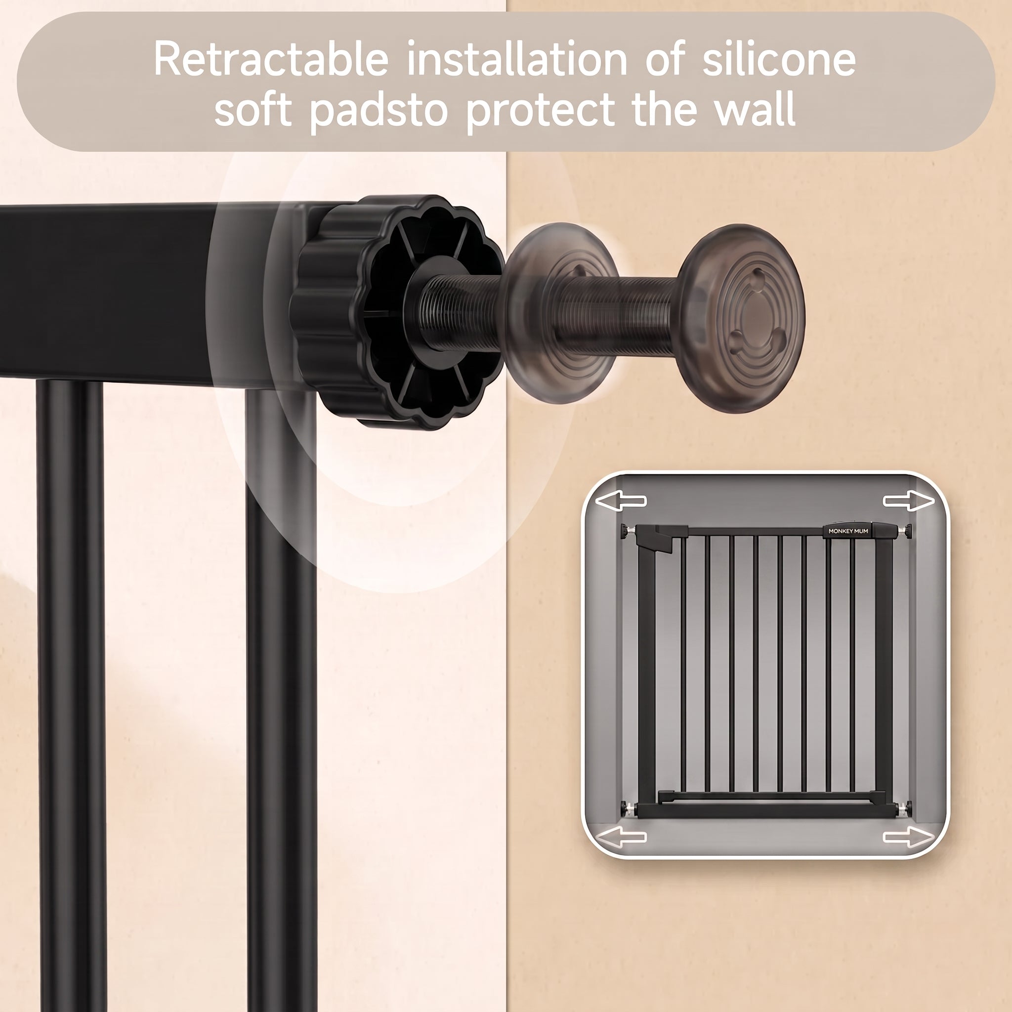 Barriera di sicurezza Monkey Mum® – Nera