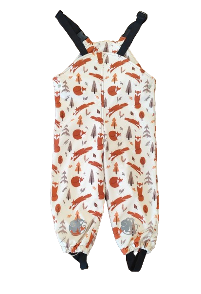 Monkey Mum® Pantaloni salopette softshell con membrana - Giochi di volpe