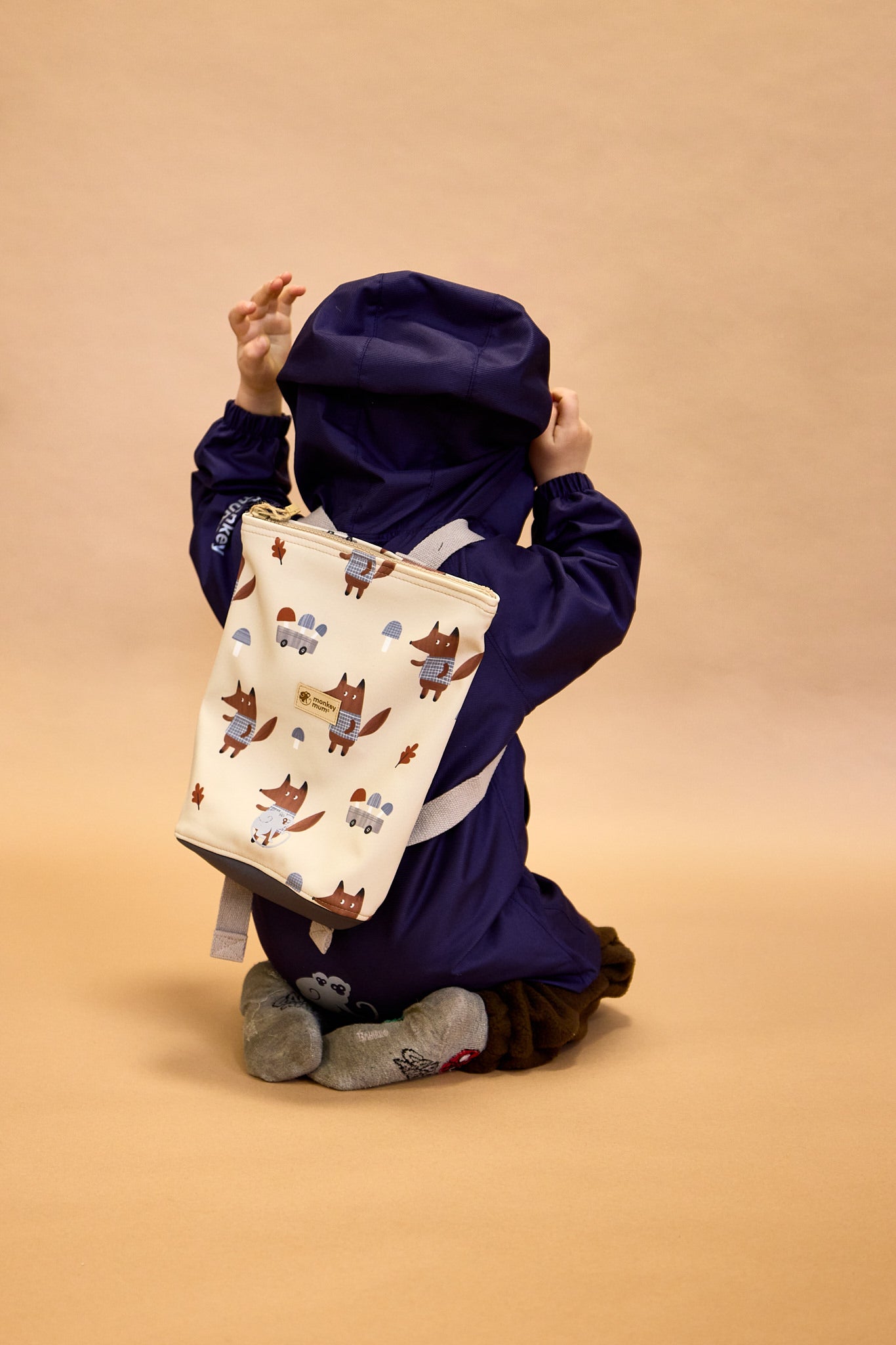Zainetto softshell per bambini Monkey Mum® - Giochi di volpi