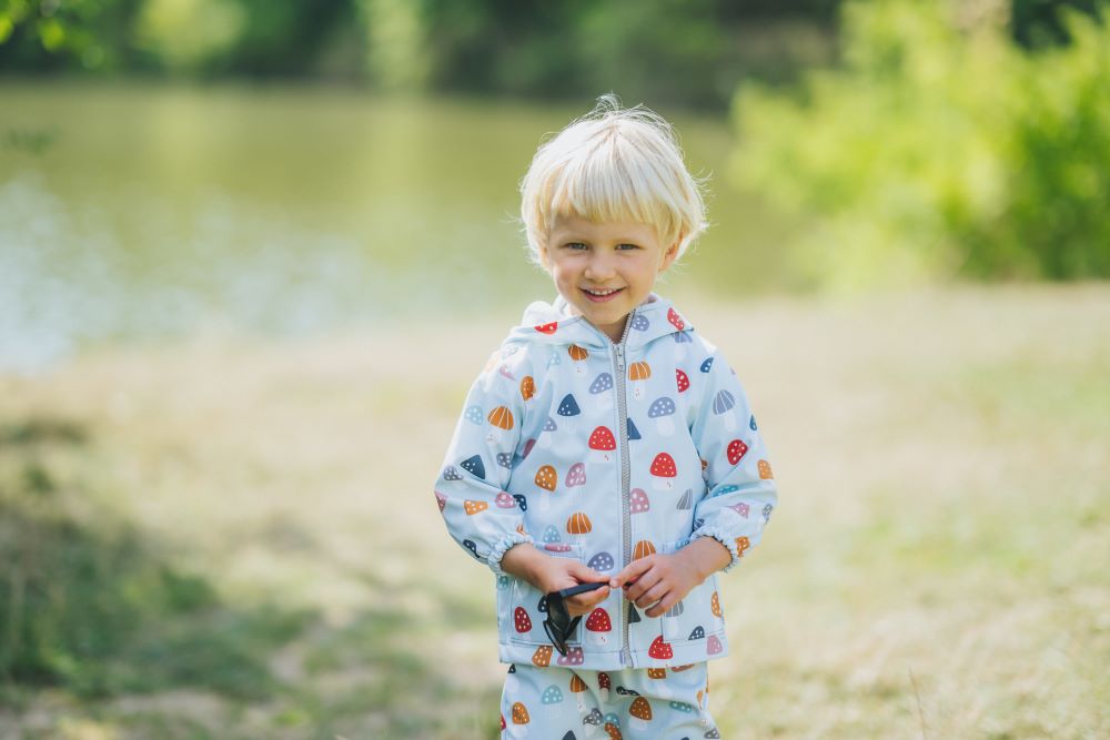 Giacca softshell per bambini con membrana Monkey Mum® - Amanite multicolori