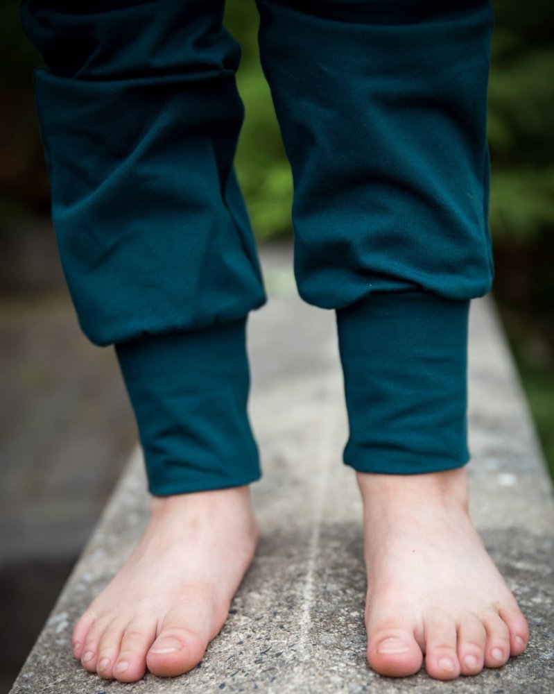 Pantaloni larghi da bambino, LIGHT, verde bottiglia