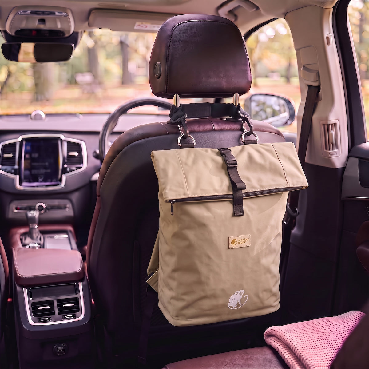 Monkey Mum® Zaino in twill per passeggino – Sabbia del deserto