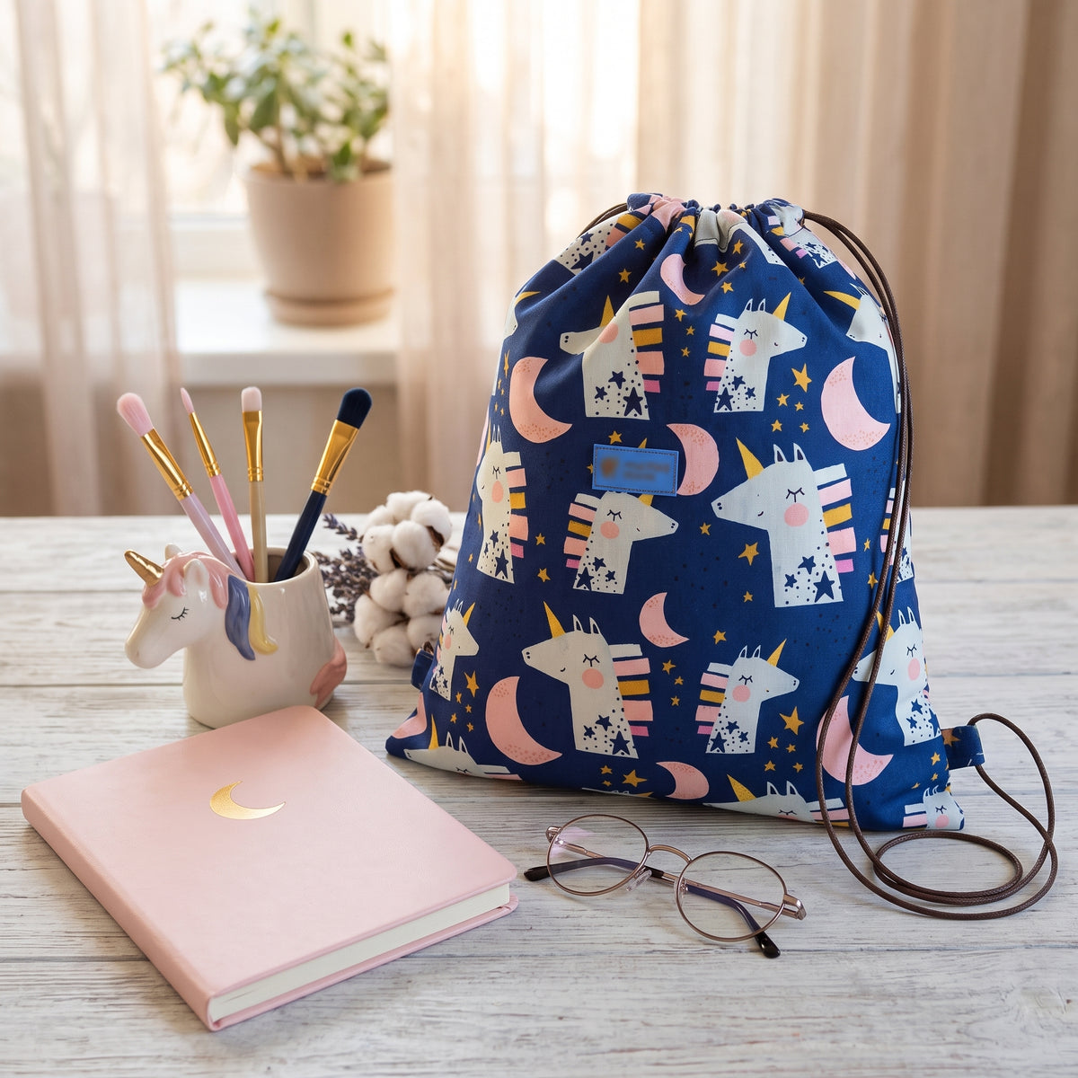 Sacchetto in tessuto Monkey Mum® - Unicorno