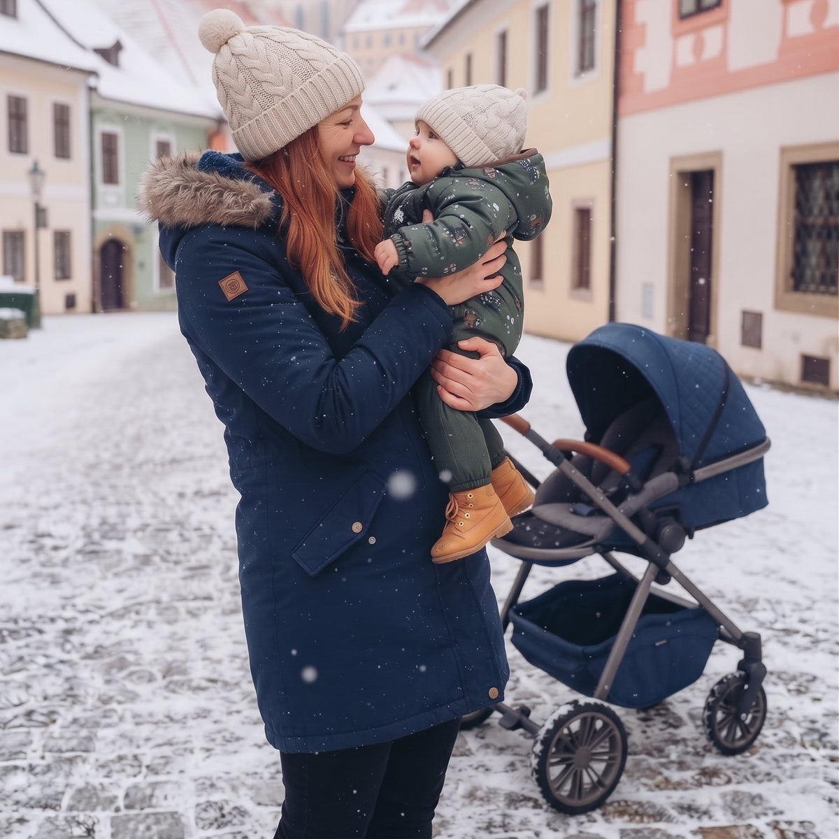 Monkey Mum® Tuta softshell invernale per bambini con interno in pile teddy - Piccolo cacciatore kaki con l'orso - tag.62/68, 74/80