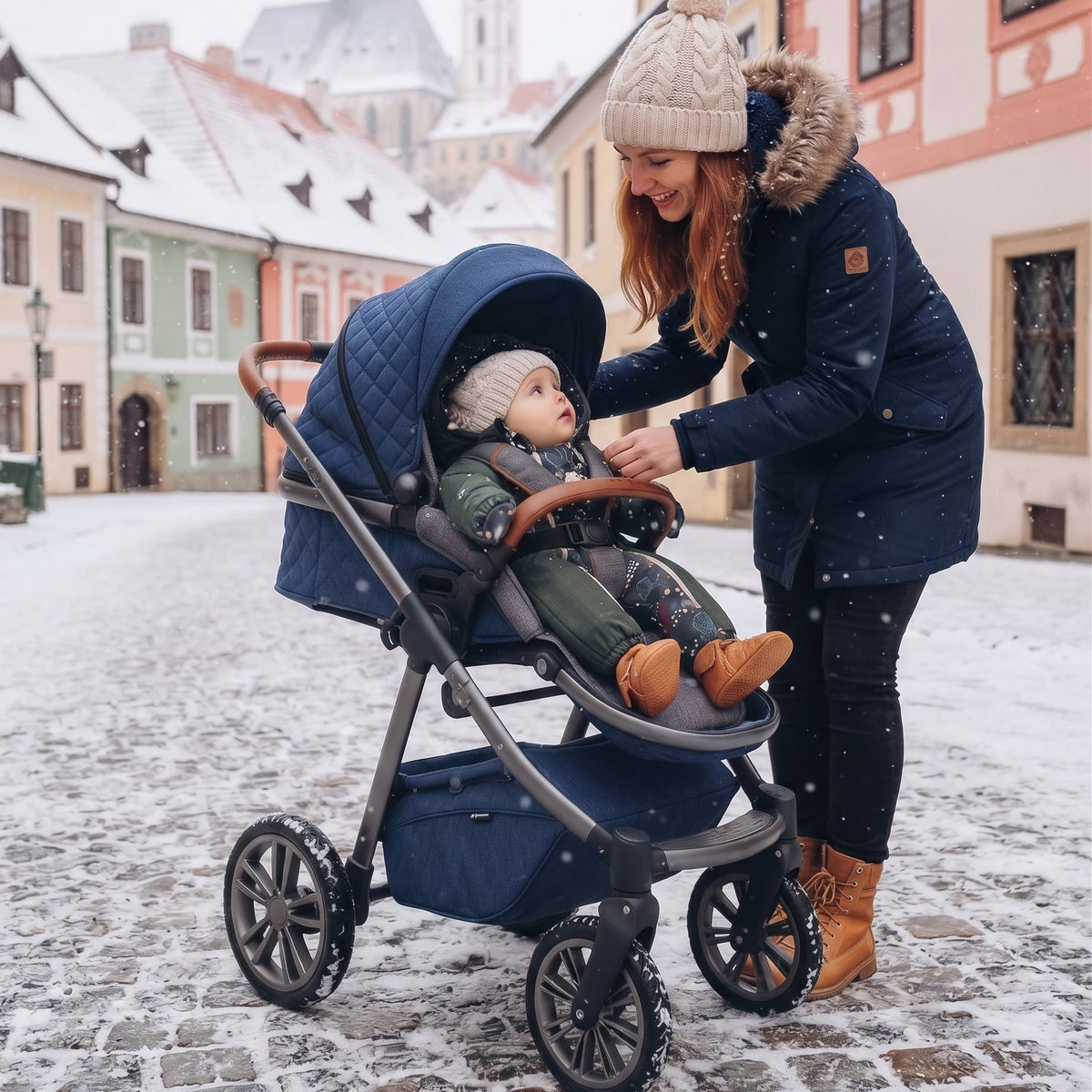 Monkey Mum® Tuta softshell invernale per bambini con interno in pile teddy - Piccolo cacciatore kaki con l'orso - tag.62/68, 74/80