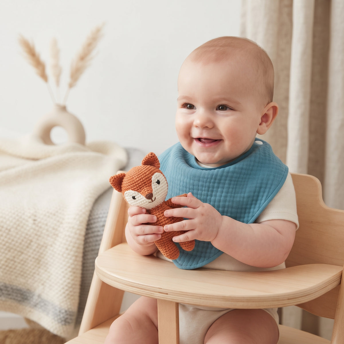 Bavetta in mussola Monkey Mum® - Menta