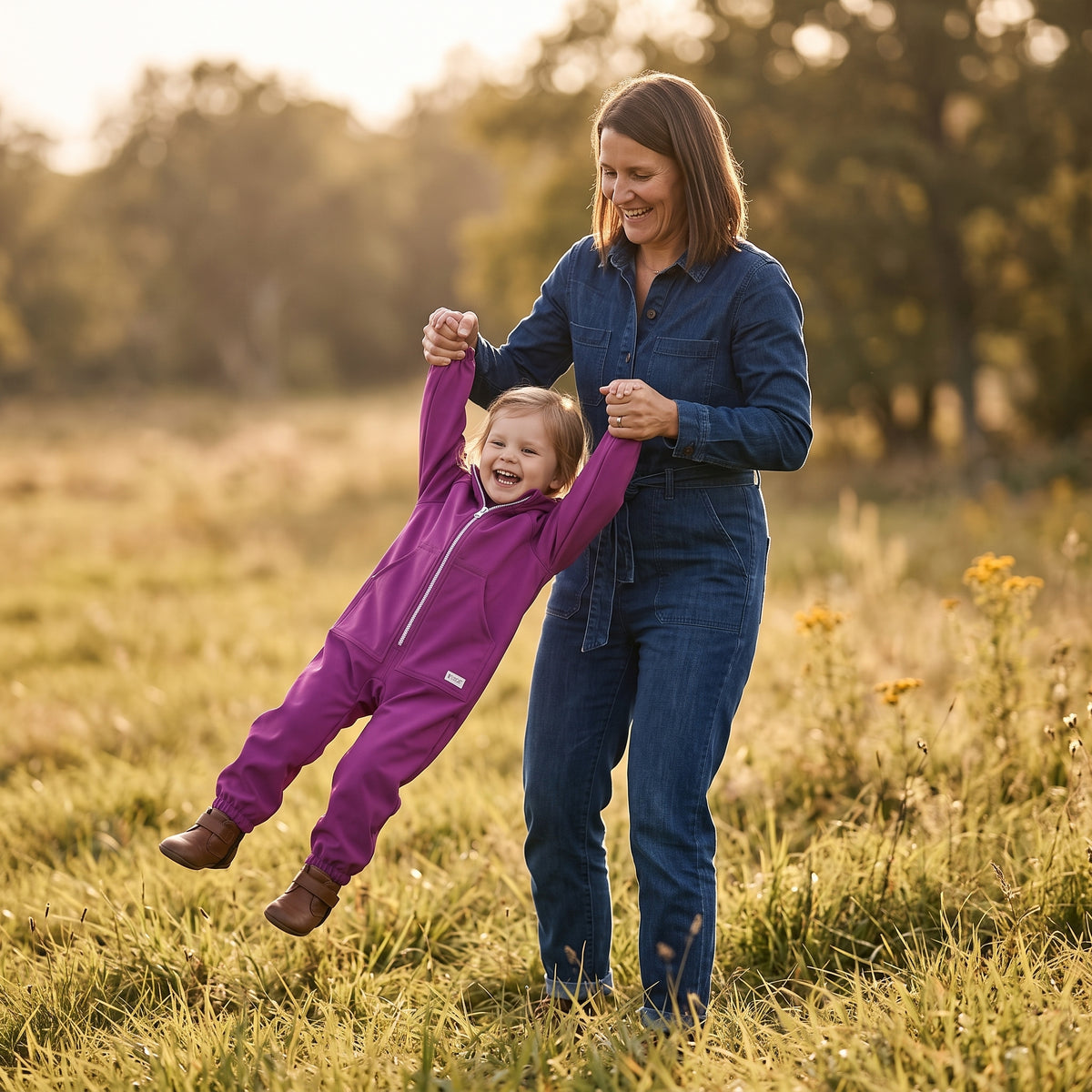 Monkey Mum® Tutina softshell con membrana – Lampone succoso - dim. 98/104, 110/116