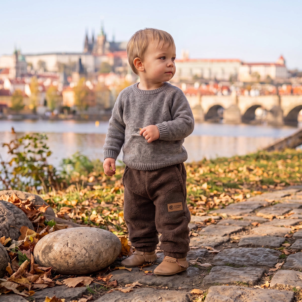 Monkey Mum® Pantaloni in pile - Marroni