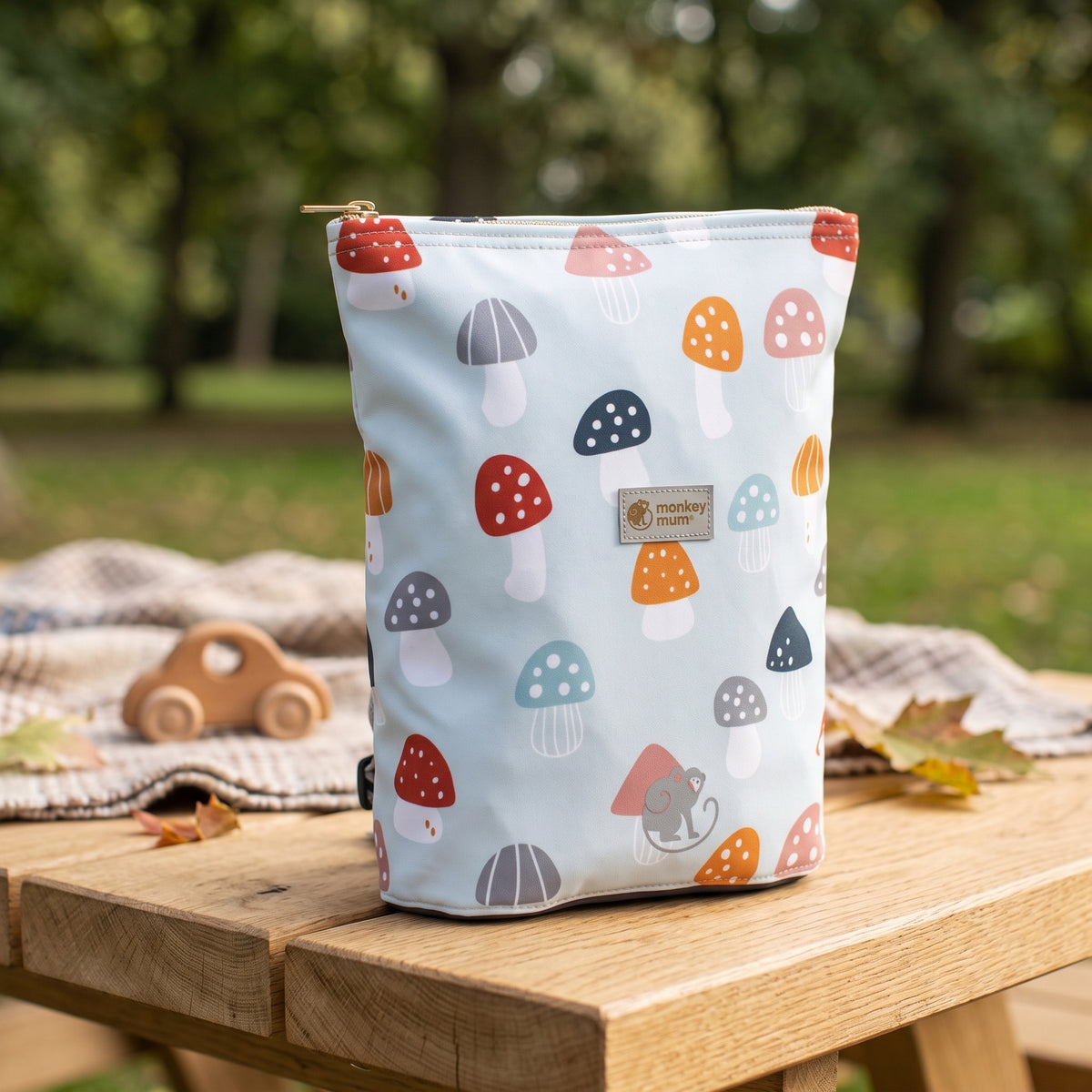 Zainetto softshell per bambini Monkey Mum® - Amanite multicolori