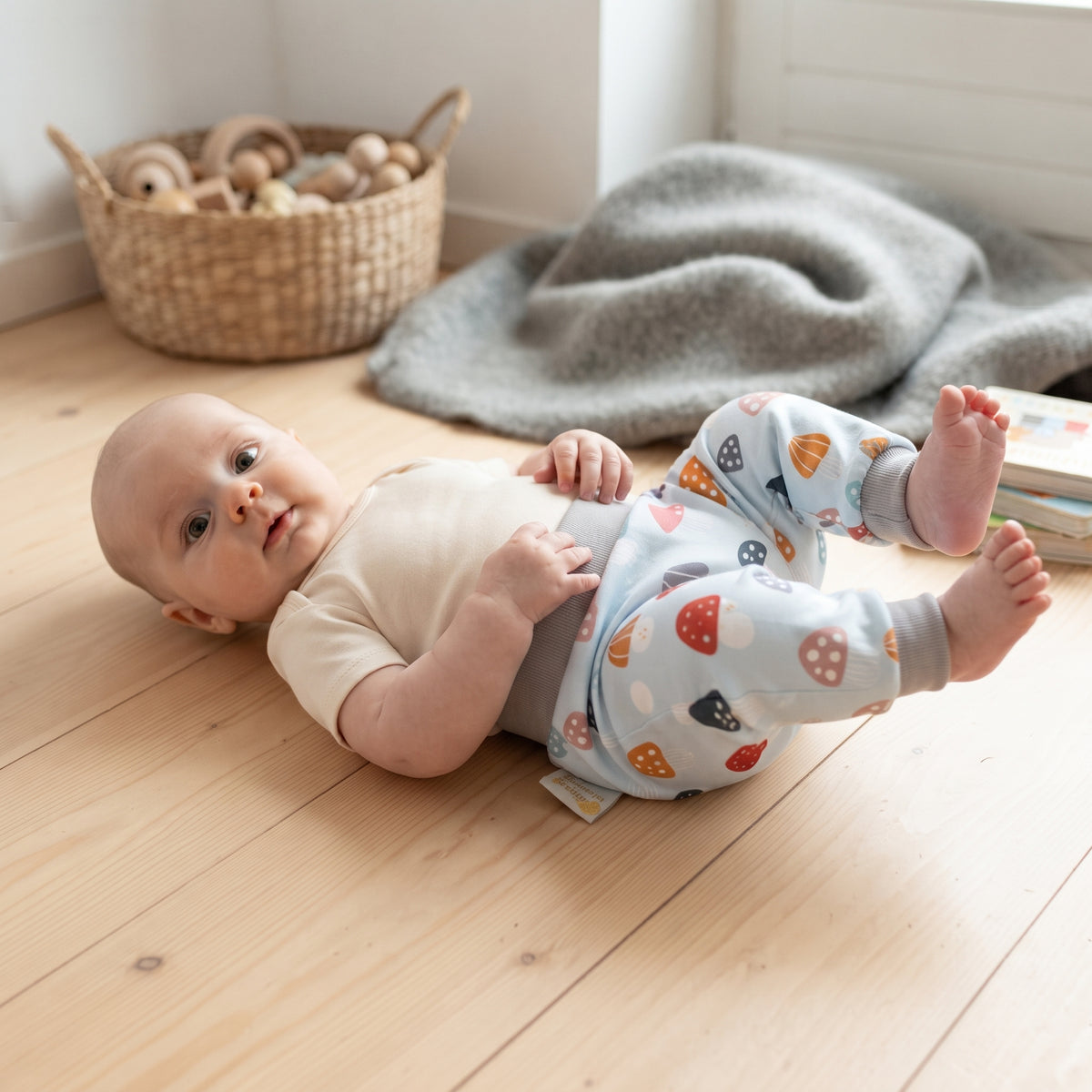 Pantaloni softshell per bambini con membrana Monkey Mum® - Amanite variopinte