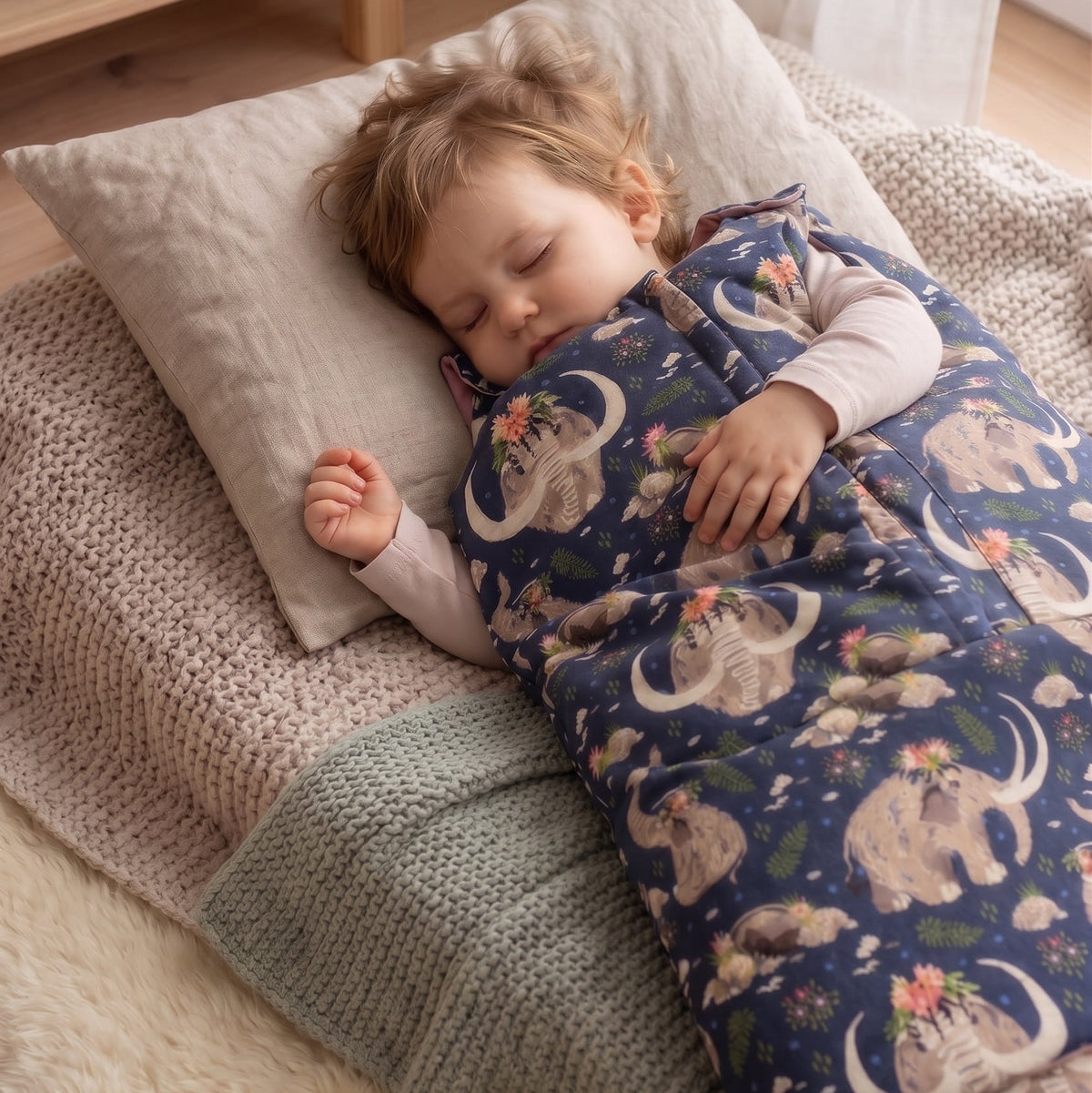 Sacco nanna evolutivo invernale Monkey Mum® 0 - 4 anni - set - Principessa mammut