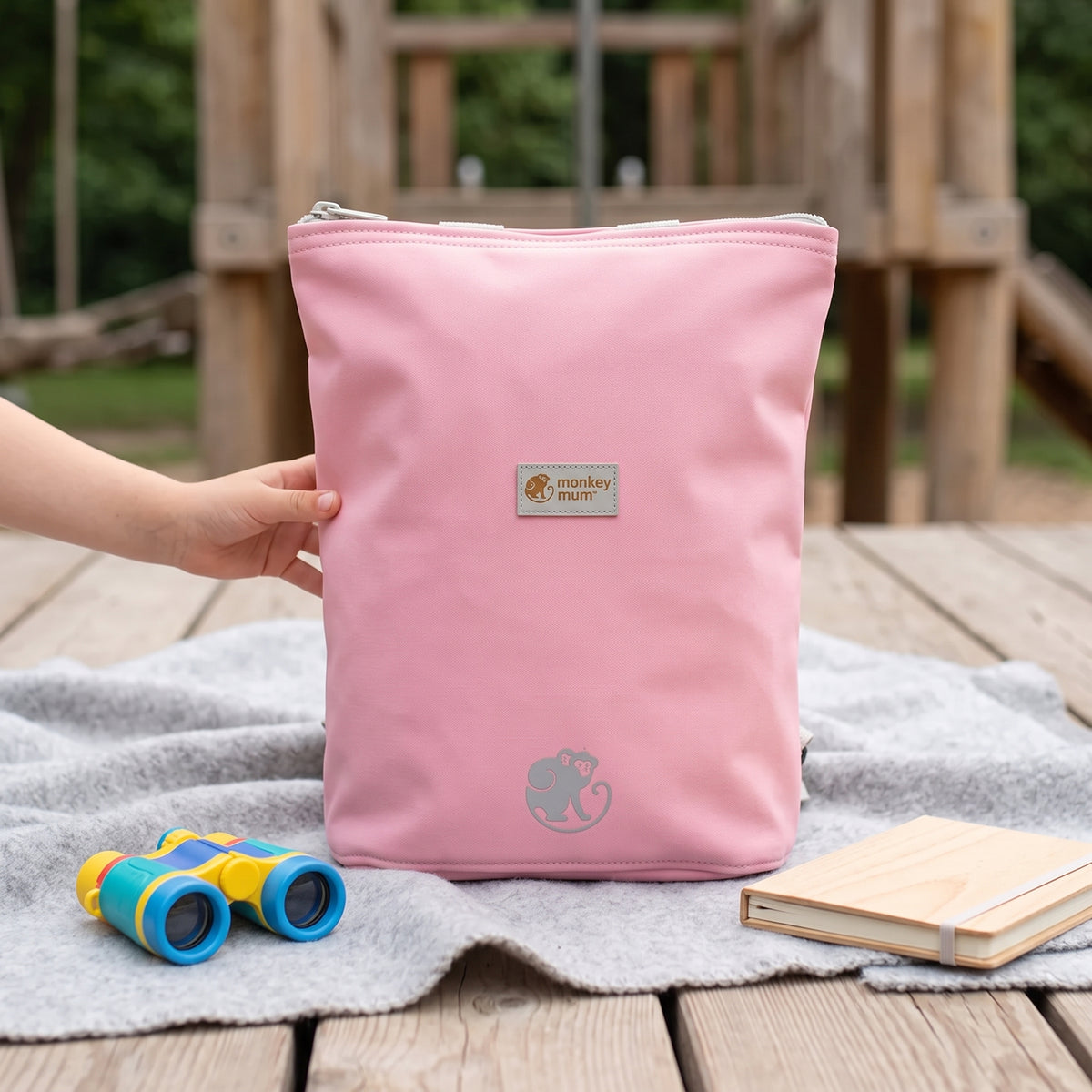 Zainetto softshell per bambini Monkey Mum® - Zucchero filato