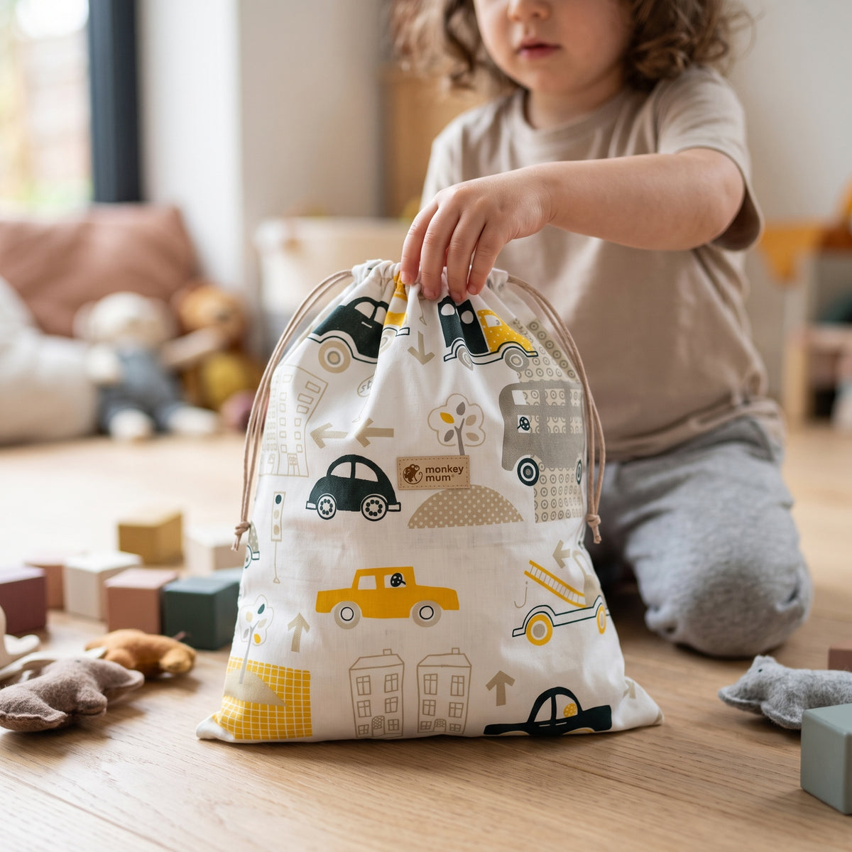 Sacchetto in tessuto Monkey Mum® - Trasporti urbani