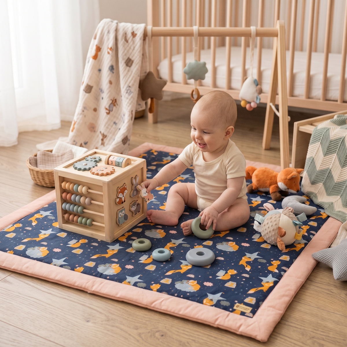 Tappeto gioco Monkey Mum® - Animaletti stellari