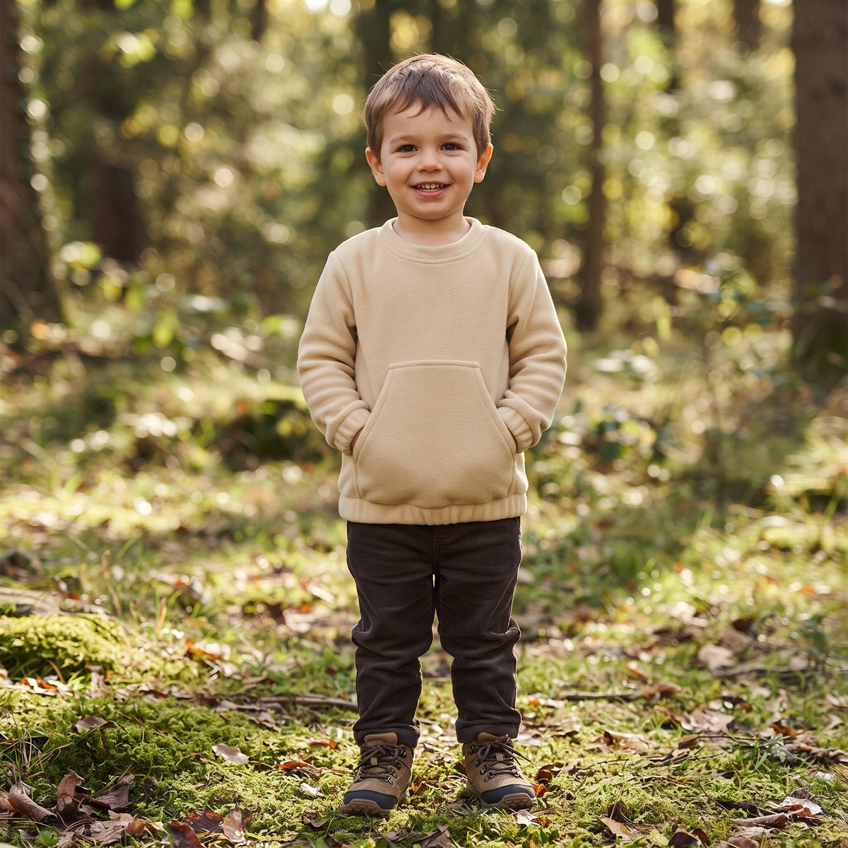 Felpa in pile da infilare dalla testa Monkey Mum® - Beige