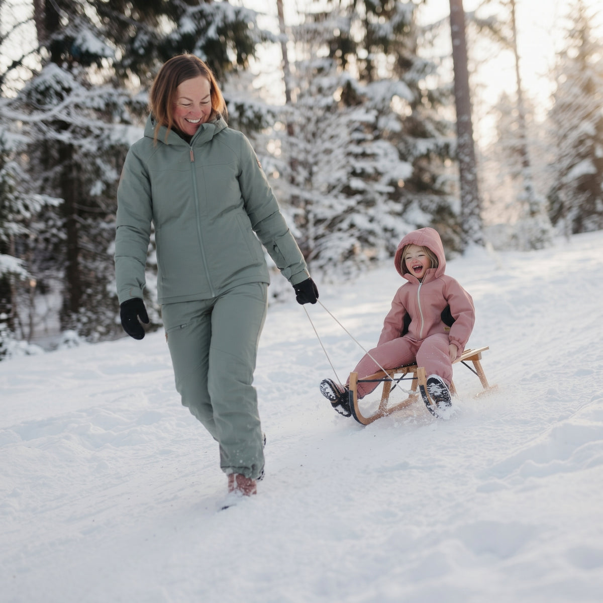 Monkey Mum® Tuta softshell invernale per bambini con interno in pile teddy - Pecorella rosa - tag. 98/104, 110/116