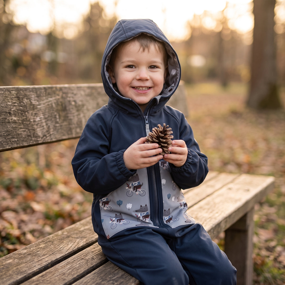 Monkey Mum® Tuta softshell con membrana – Gita misteriosa - tag. 98/104, 110/116