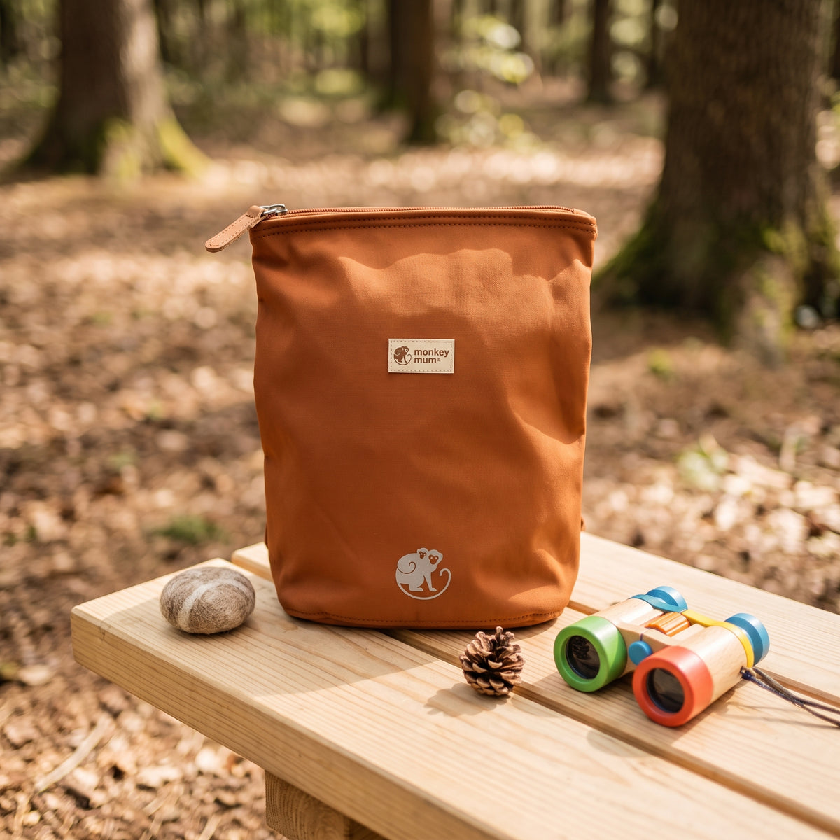Zainetto softshell per bambini Monkey Mum® - Foglie autunnali