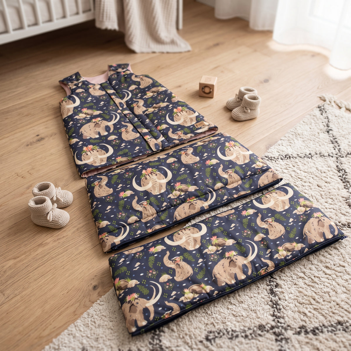 Sacco nanna evolutivo invernale Monkey Mum® 0 - 4 anni - set - Principessa mammut