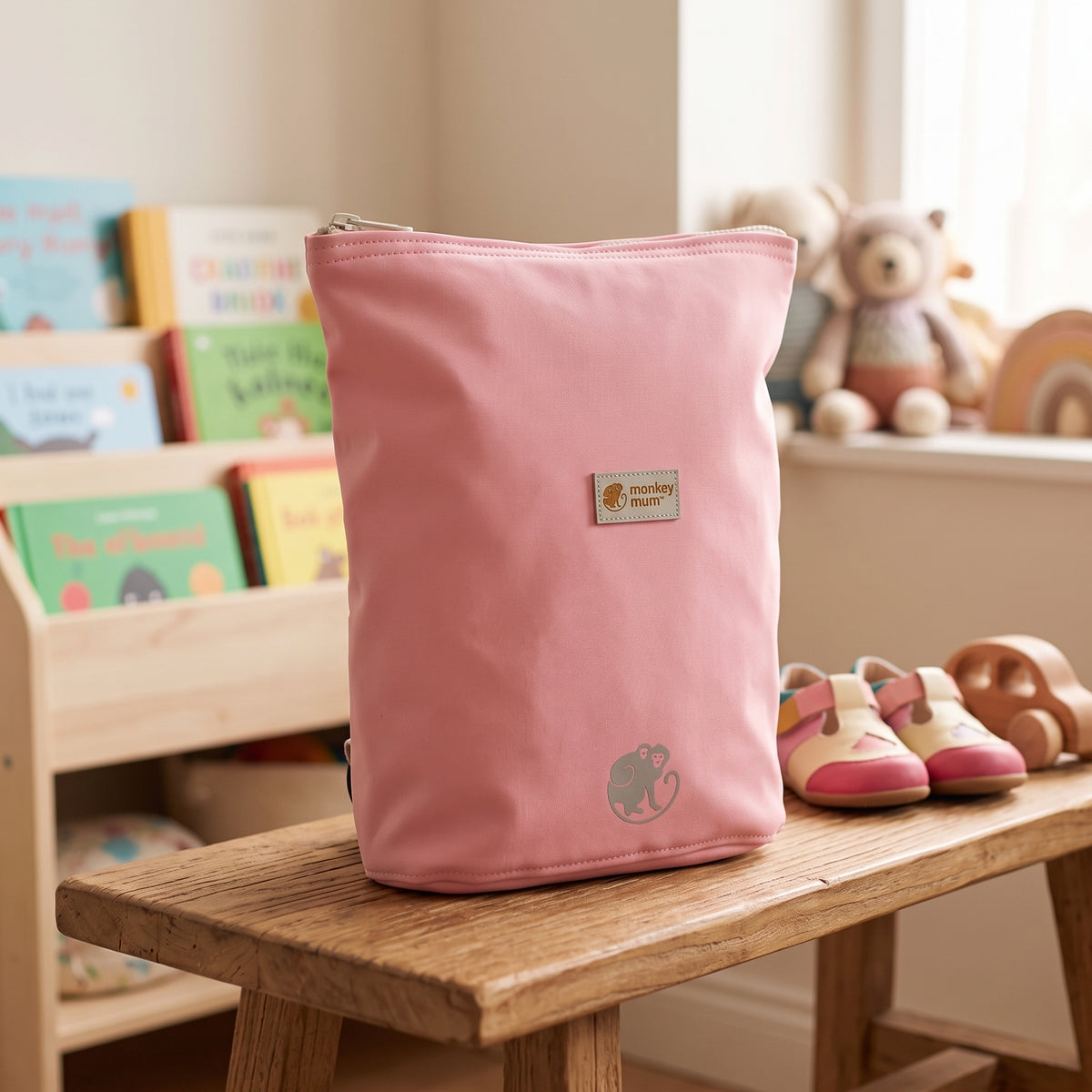 Zainetto softshell per bambini Monkey Mum® - Zucchero filato