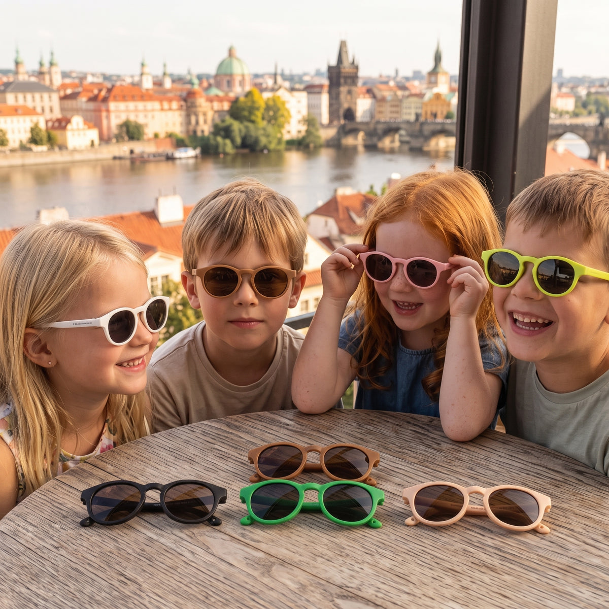 Occhiali da sole per bambini Monkey Mum® - Espressione da scimmietta - più colori