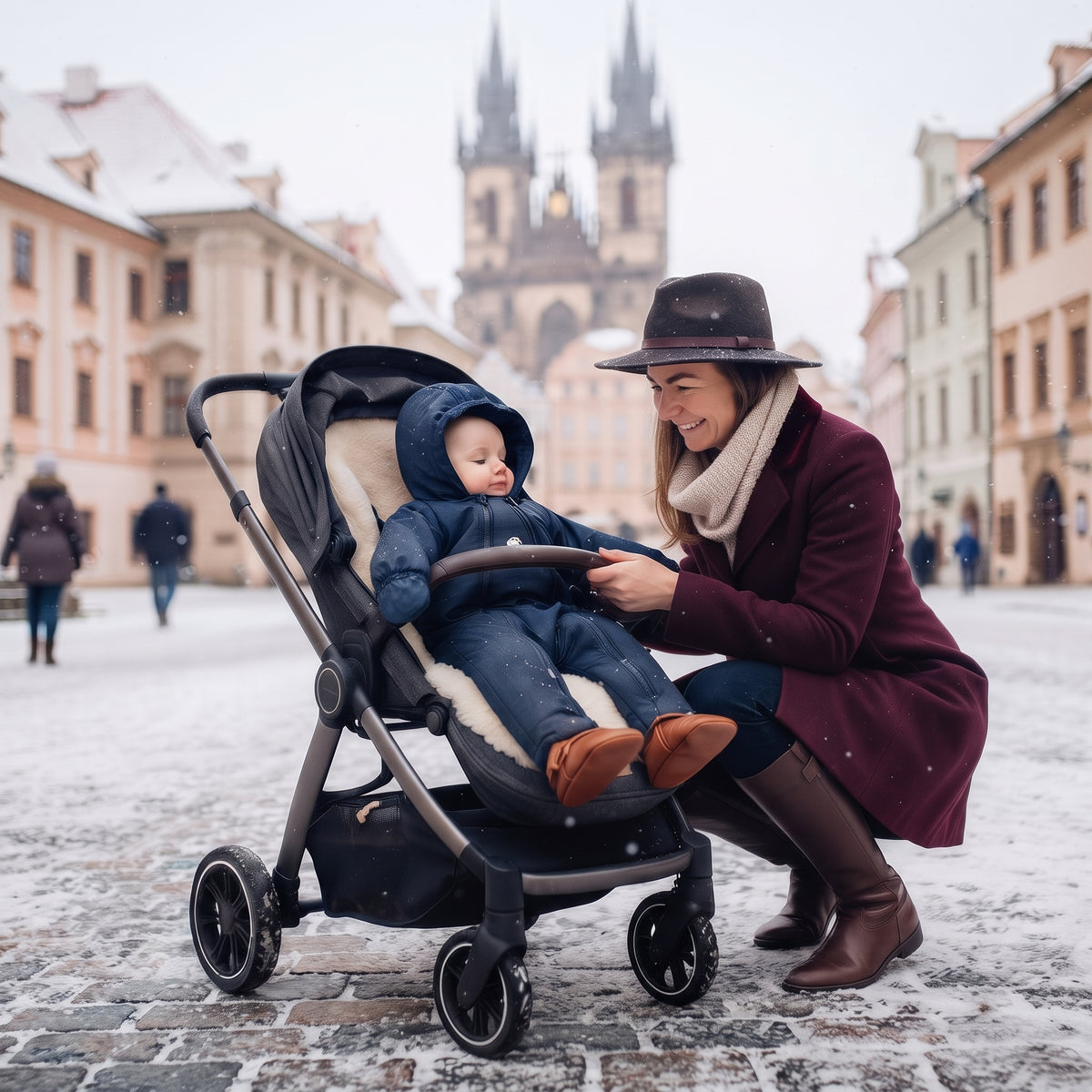 Monkey Mum® Tuta softshell invernale per bambini con interno in pile teddy - Fiaba del piccolo notiziario serale - tag. 62/68, 74/80