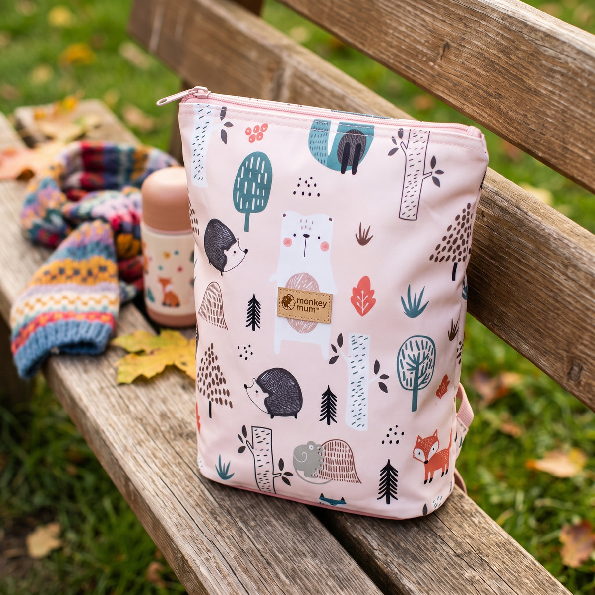 Zainetto softshell per bambini Monkey Mum® - Animaletti del giorno