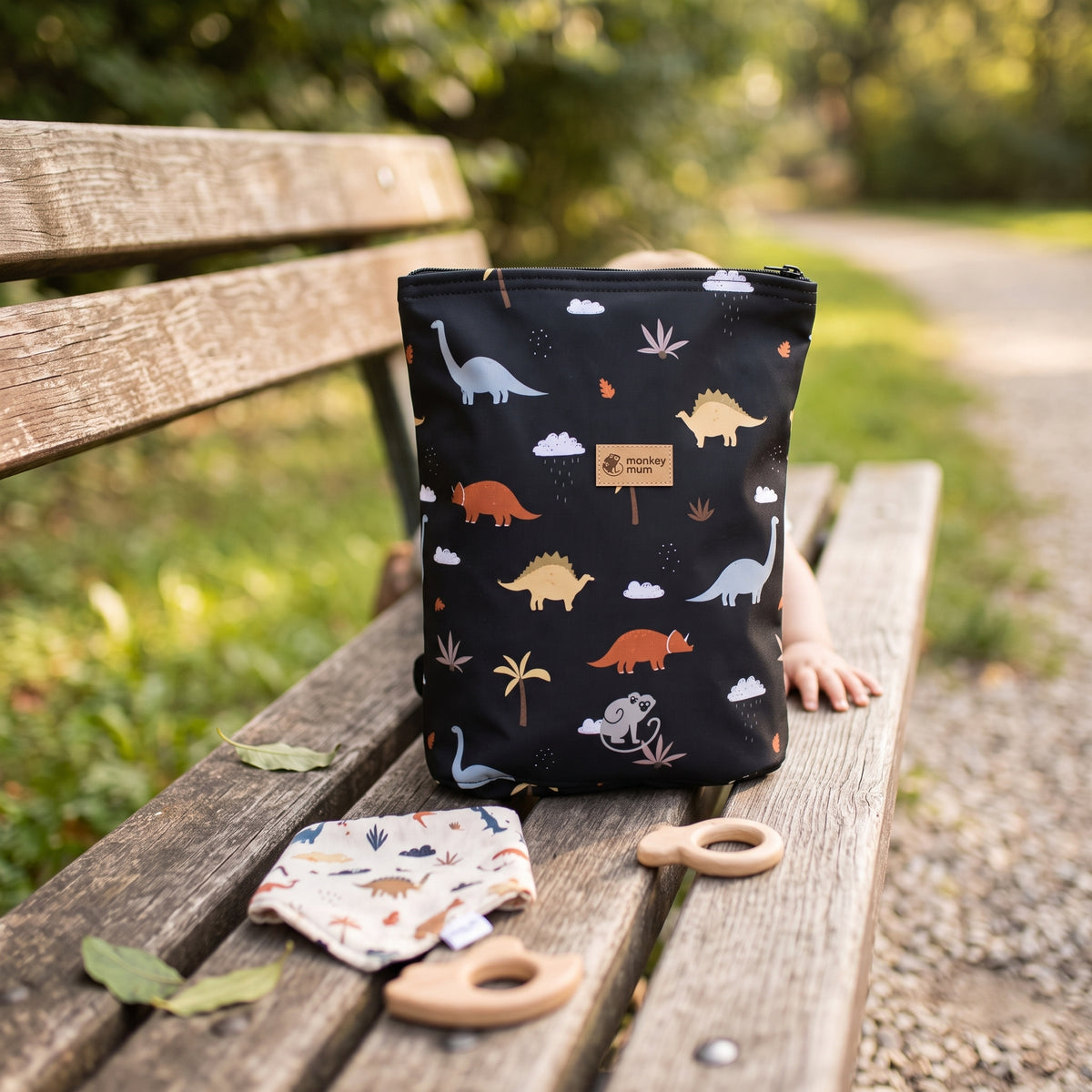 Zainetto softshell per bambini Monkey Mum® - Percorso dei dinosauri