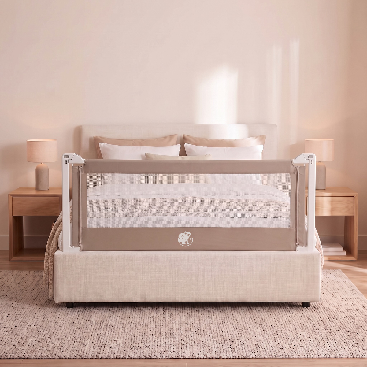 Telo per barriera da letto Monkey Mum® Popular – Grigio scuro