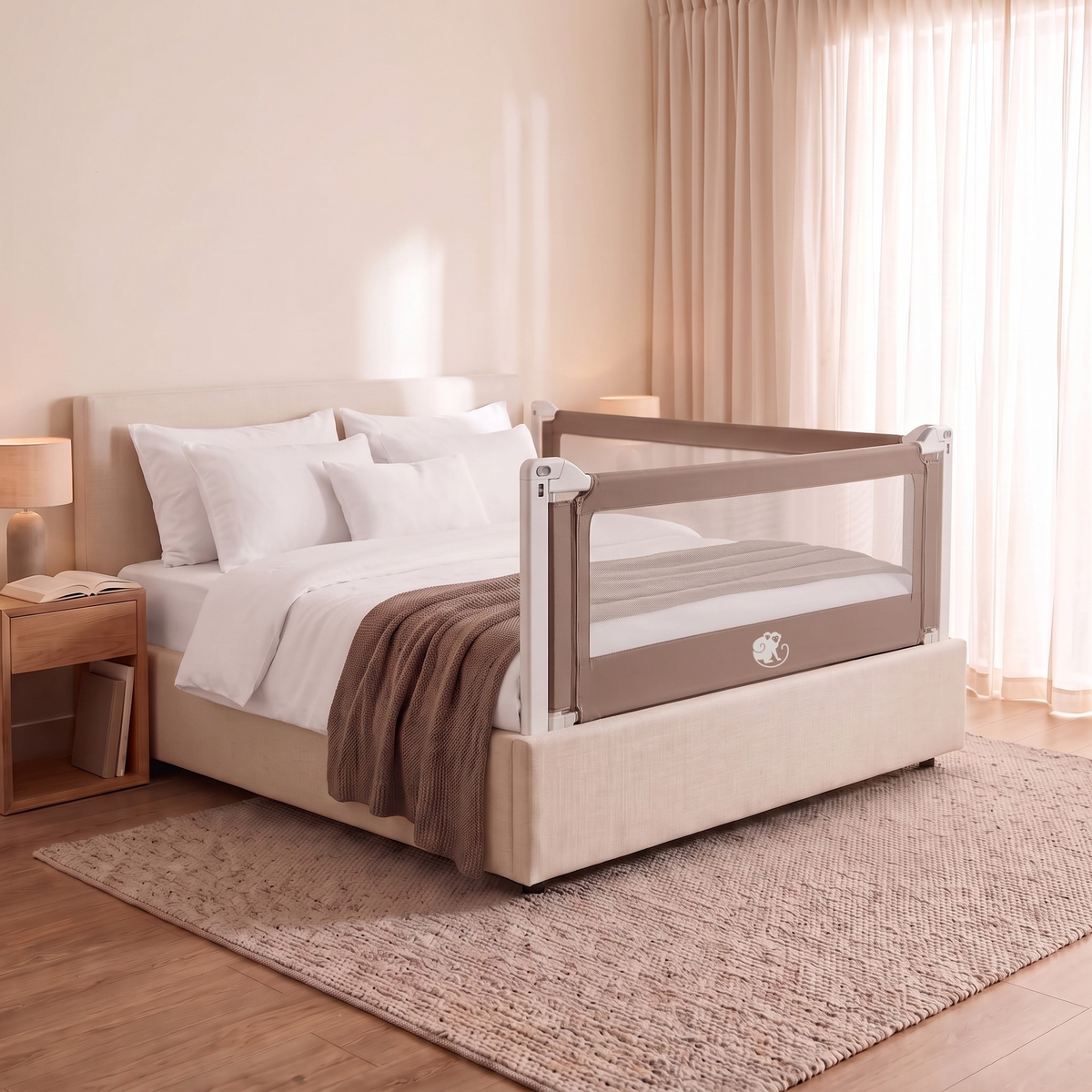Telo per barriera da letto Monkey Mum® Popular – Grigio scuro