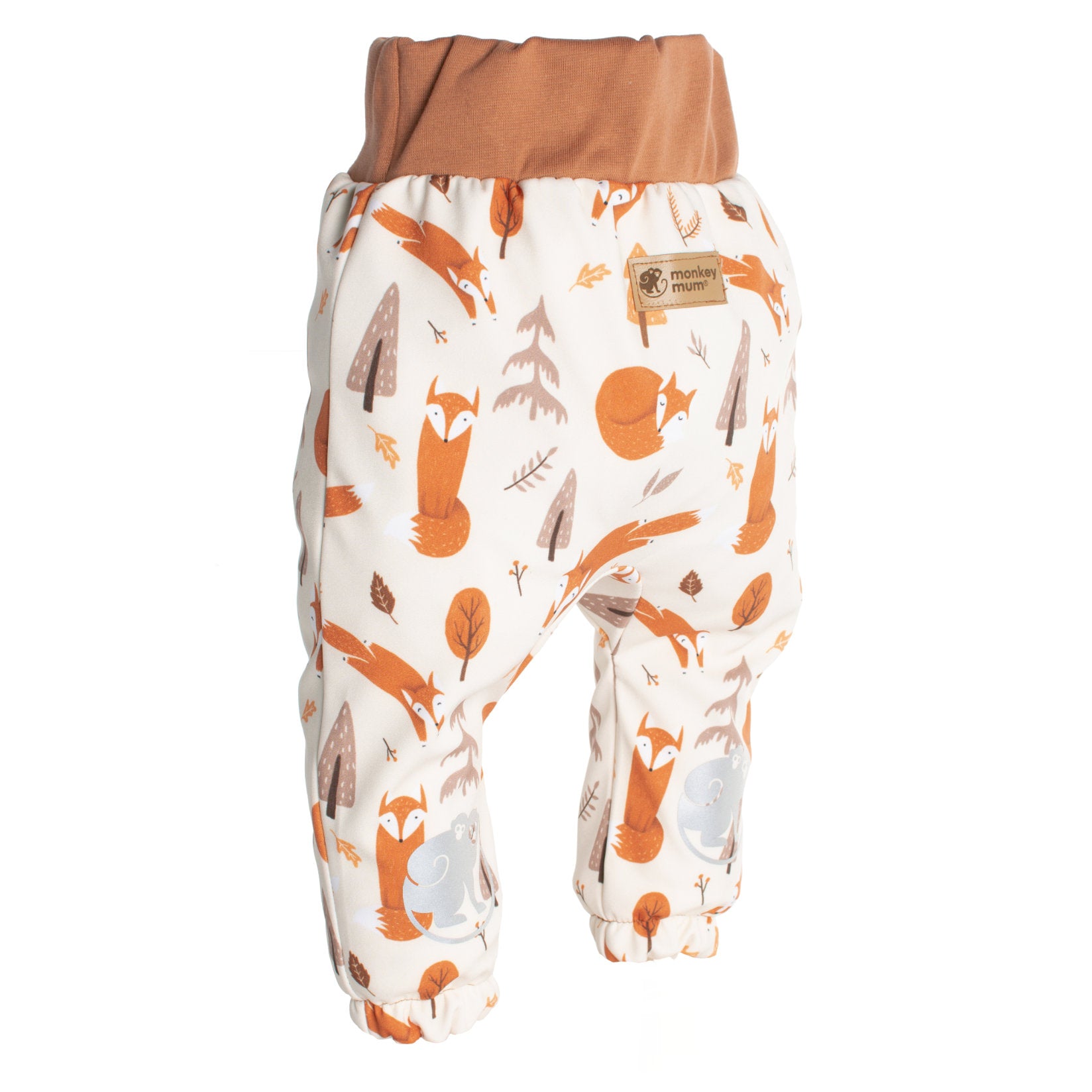 Pantaloni softshell per bambini con membrana Monkey Mum® - Giochi della volpe