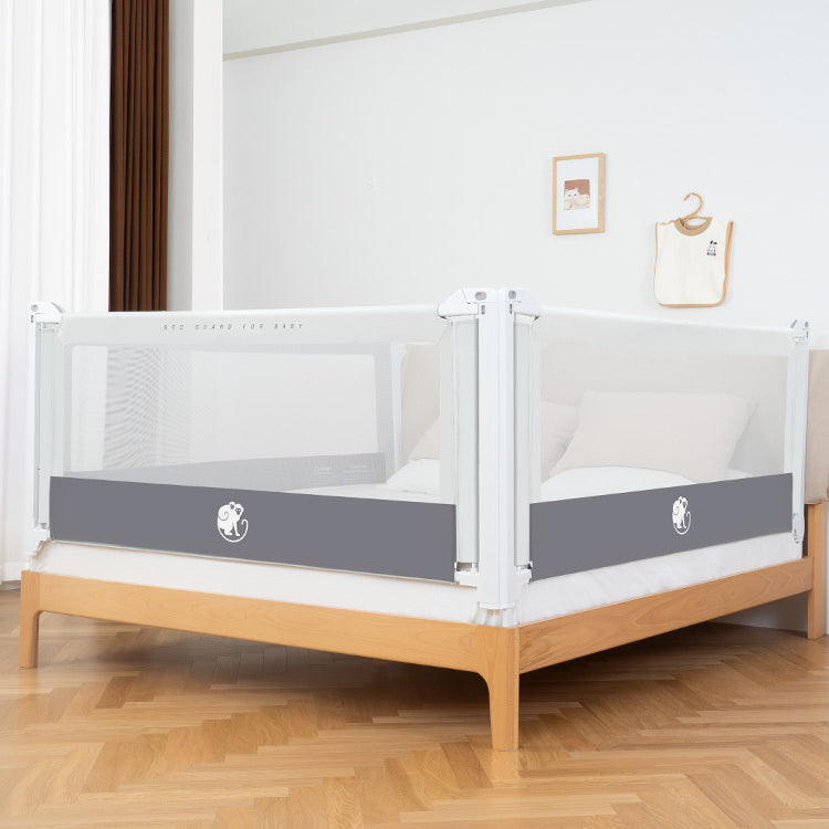 Barriera per letto Monkey Mum® Popular - grigio chiaro - aperta
