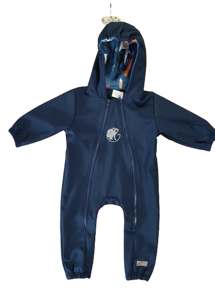 Monkey Mum® Tuta softshell con membrana – Cielo notturno con animaletti - tag. 62/68, 74/80