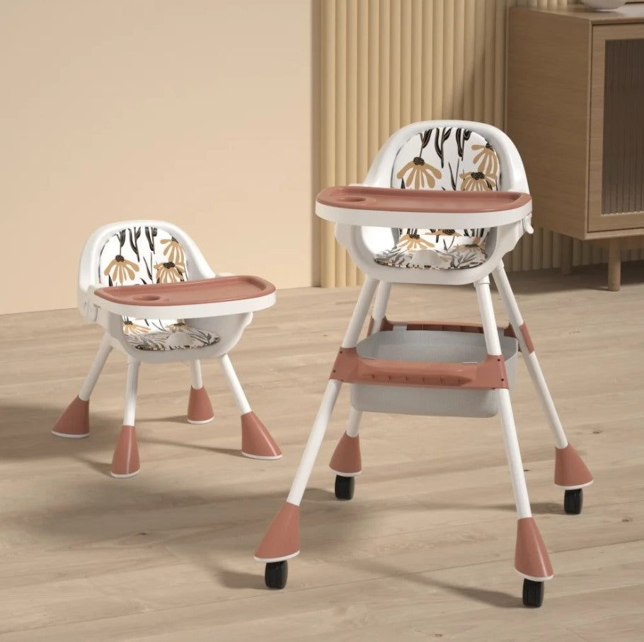 Seggiolone per bambini 2in1 Simple - Coffee Red - aperto