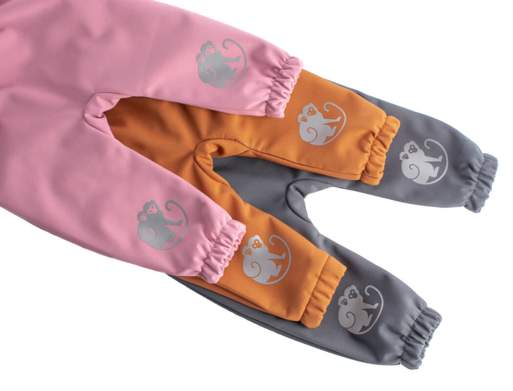 Pantaloni softshell per bambini con membrana Monkey Mum® - Zucchero filato
