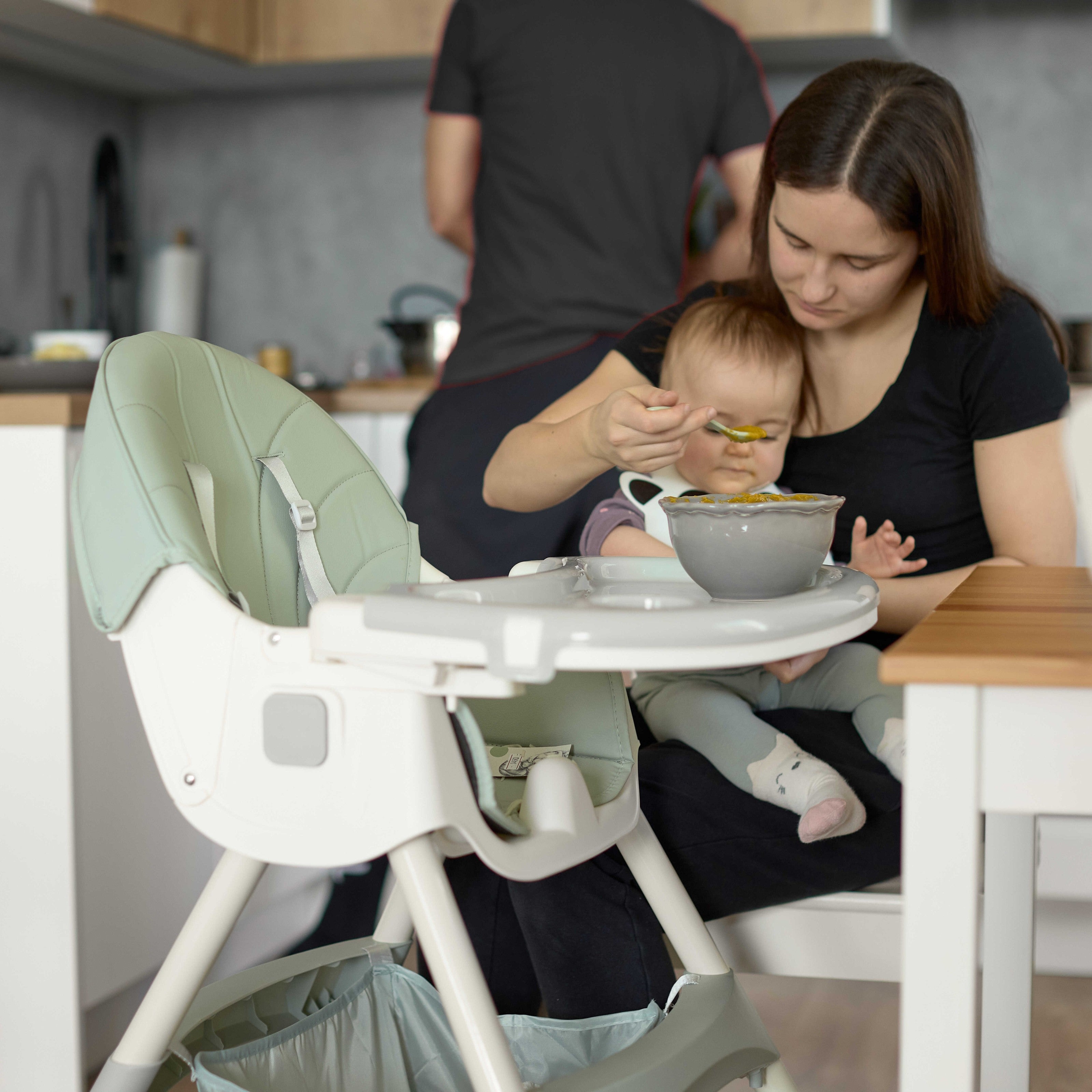 Seggiolone per bambini 2in1 Comfort - Verde Ornamento