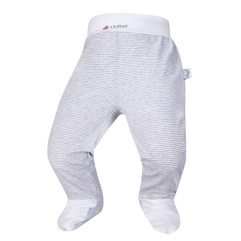 Zoccoli sottili Outlast® - bianco-grigio melange/riga bianca