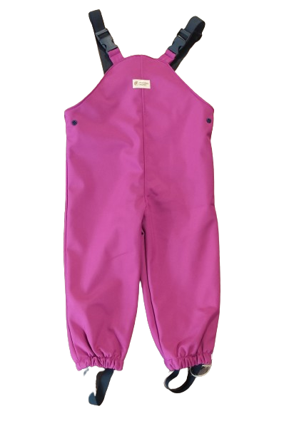 Monkey Mum® Pantaloni salopette softshell con membrana - Lampone succoso