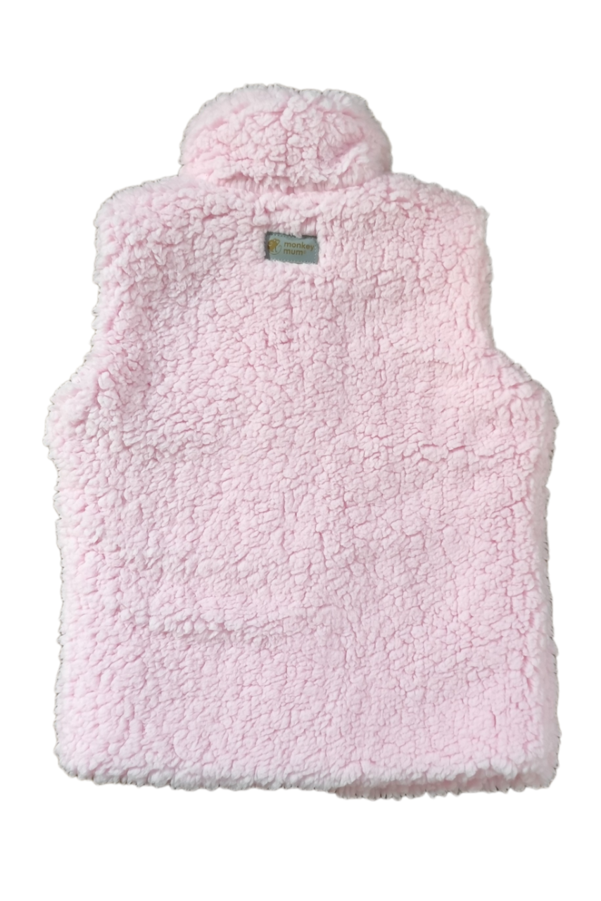 Gilet in teddy Monkey Mum® - Rosa