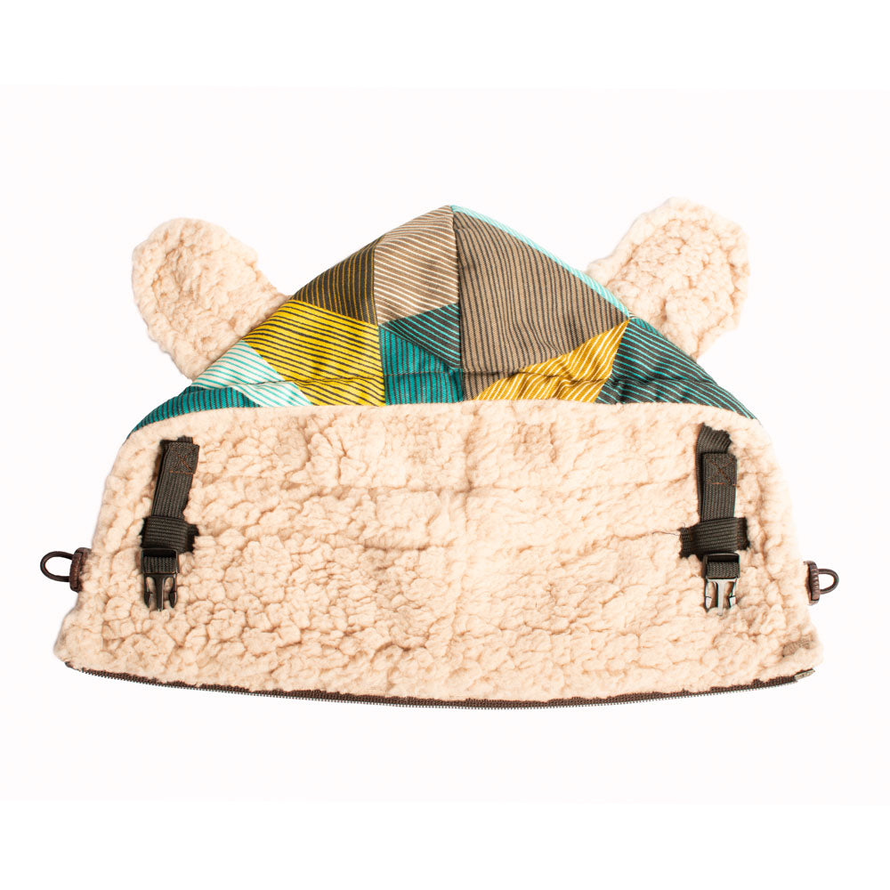 Cappuccio imbottito per marsupio Carrie Monkey Mum® - Geometria affascinante