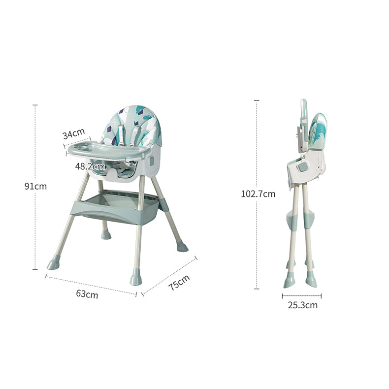 Seggiolone per bambini 2in1 Comfort - Verde Ornamento