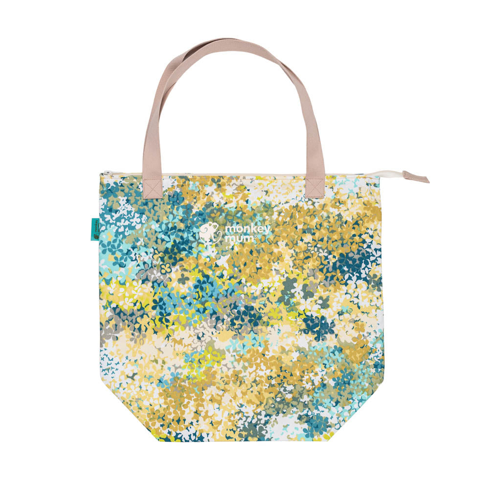 Monkey Mum® Piccola borsa in stoffa per accessori Carrie - Prato fiorito