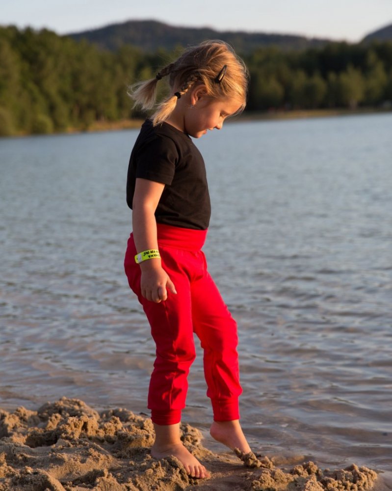 Pantaloni da tuta larghi per bambini, LIGHT, rosso