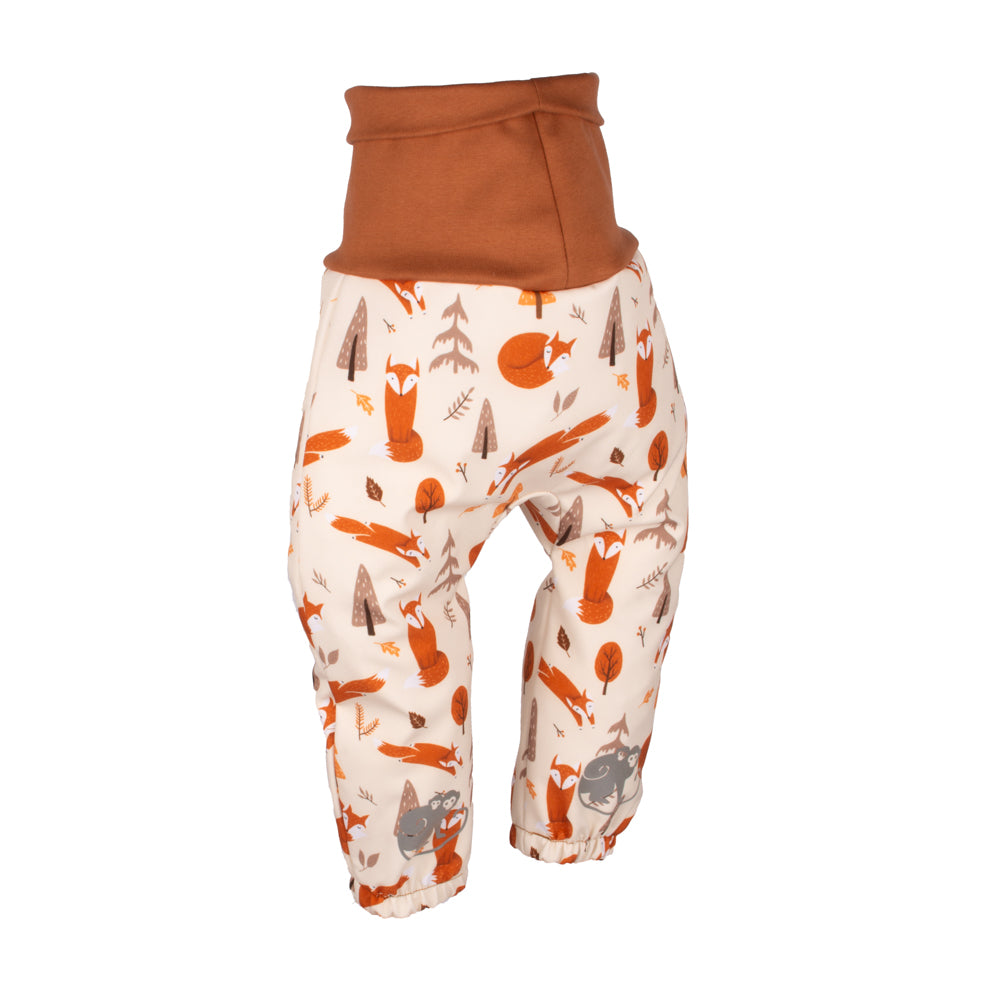 Pantaloni softshell evolutivi per bambini con membrana Monkey Mum® - Giochi di volpi