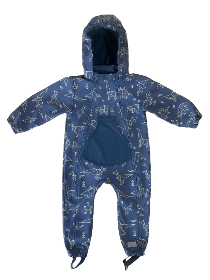 Monkey Mum® Tuta in softshell con membrana – Costellazione di dinosauri - taglia 86/92