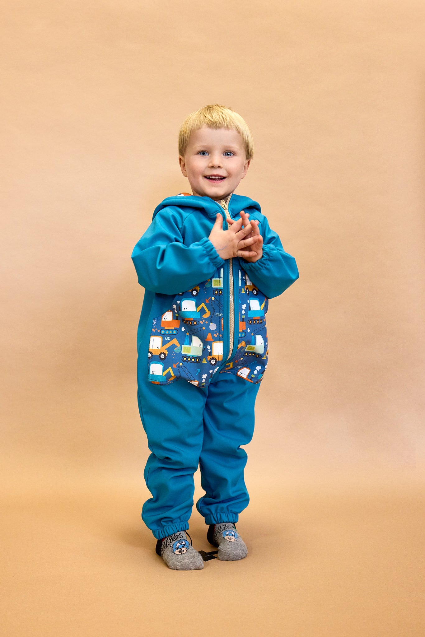 Monkey Mum® Tutina softshell con membrana – Lampone succoso - dim. 98/104, 110/116