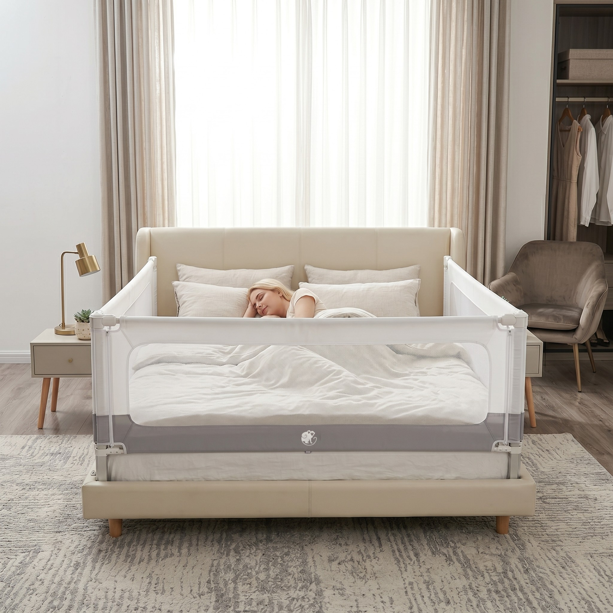 Barriera per letto e recinto Monkey Mum® 2in1 Smart