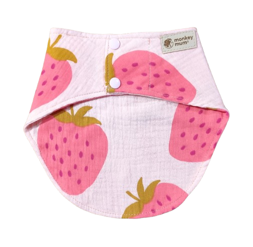 Bavetta in mussola Monkey Mum® - Fragola