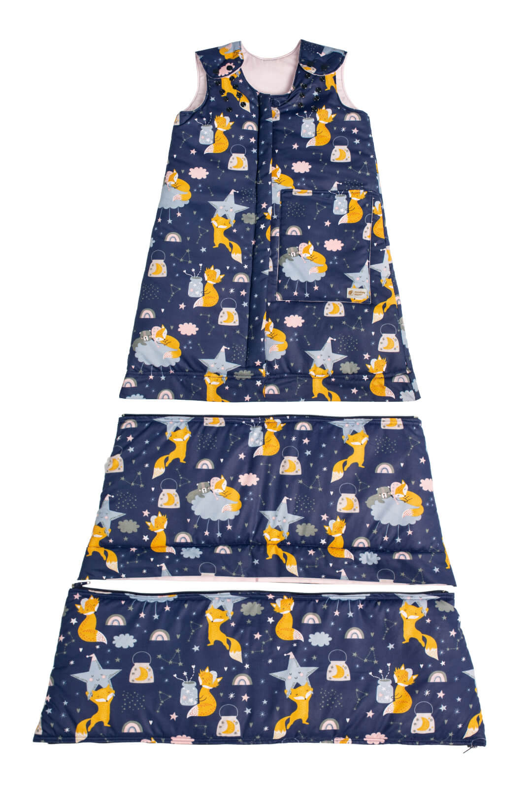 Sacco nanna evolutivo invernale Monkey Mum® 0 - 4 anni - set - Sognando con la volpe